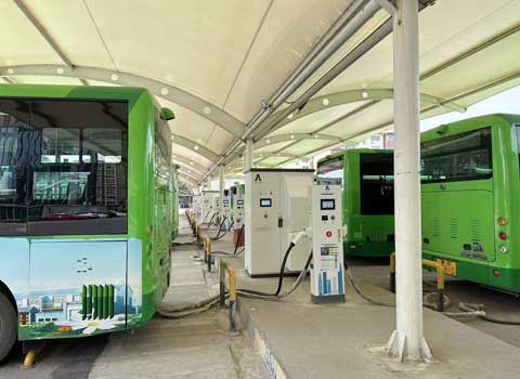 公交车充电站分体式充电桩项目