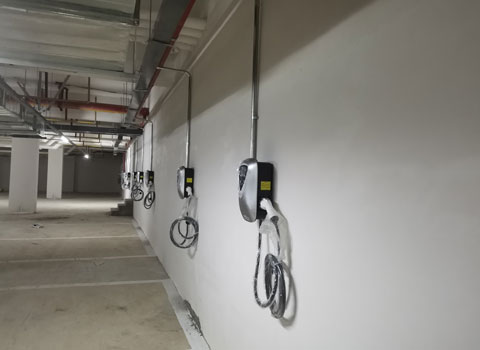 小区地下停车场7kw充电桩安装项目案例-1